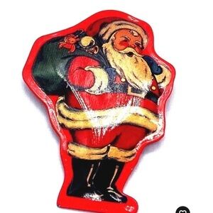 Hallmark Santa Claus with Toy Sack Vintage Brooch